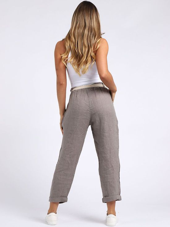 Marcella Linen Trousers | Mocha
