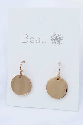 Platter Stainless Steel Earrings Rose Gold
