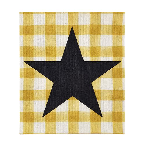 Organic Dishcloth | Yellow Buffalo Check
