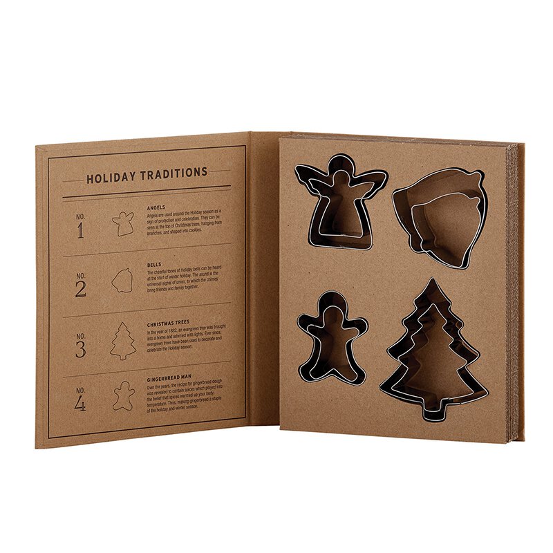 Cardboard Book Set | Holiday Cookie Cutter