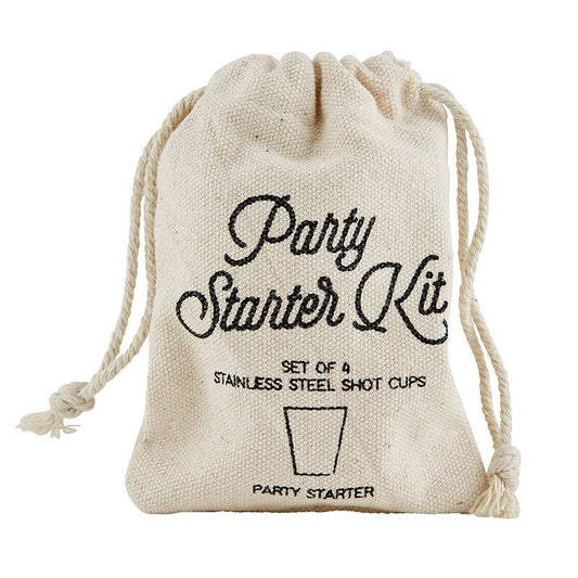 Stainless Steel Shot Cups - Party Starter 4pk