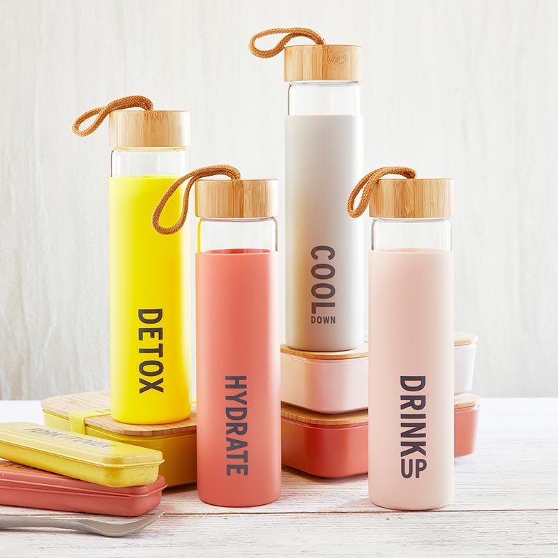 Glass Water Bottle | Drink Up