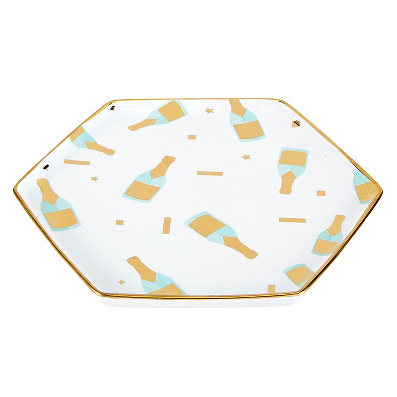 Hexagon Mug And Saucer Set - Might Be Champs