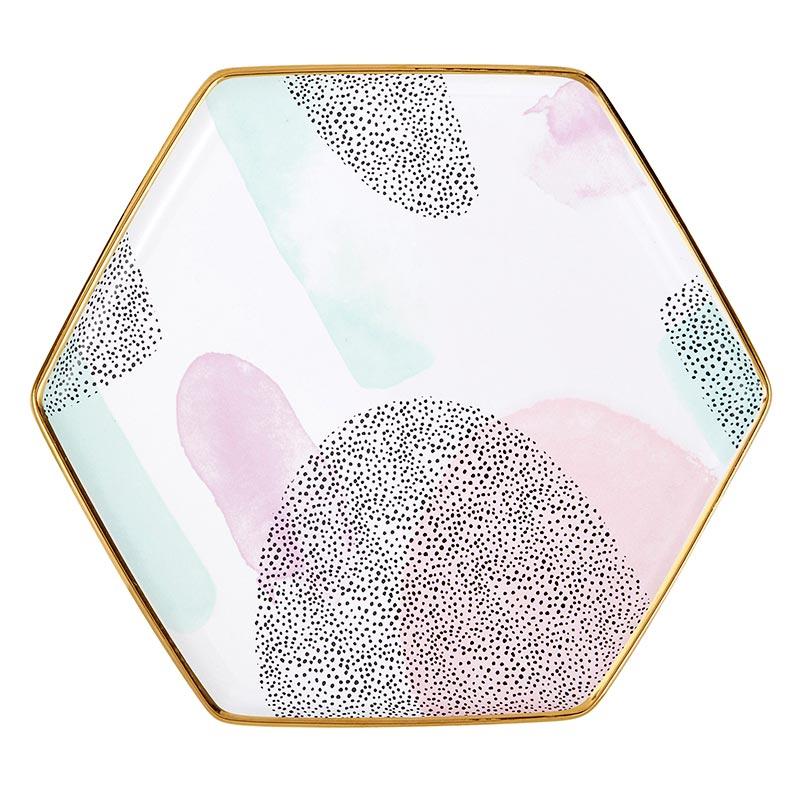 Hexagon Mug And Saucer Set - Cuddle Weather