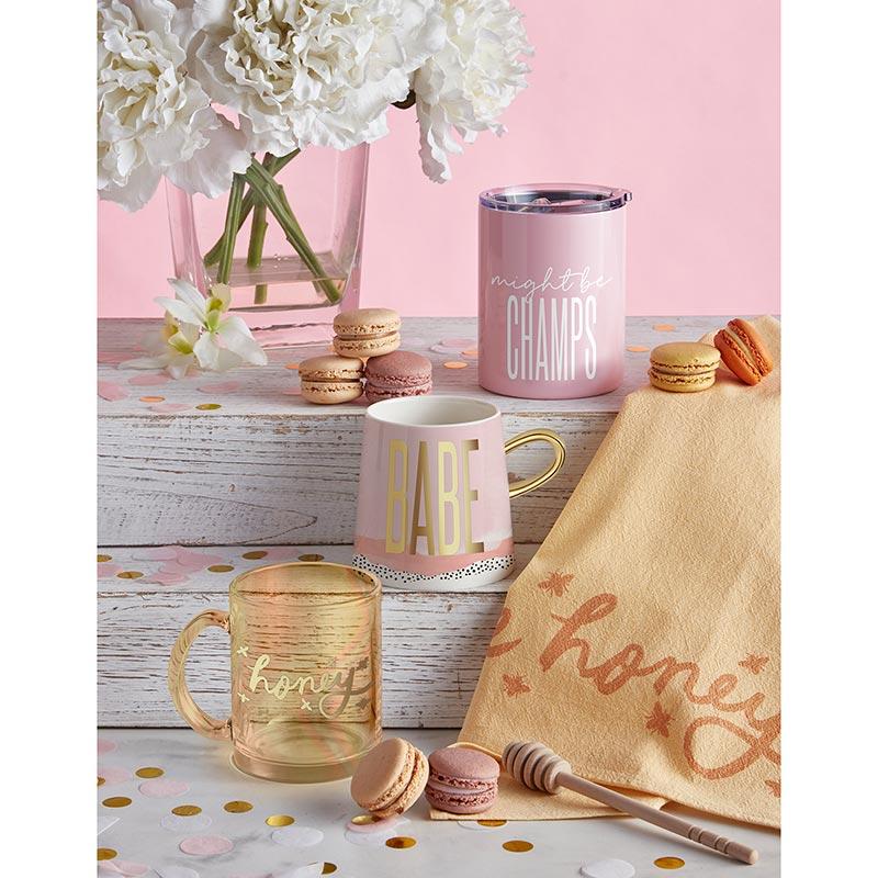 Single Wall Glass Mug - Honey