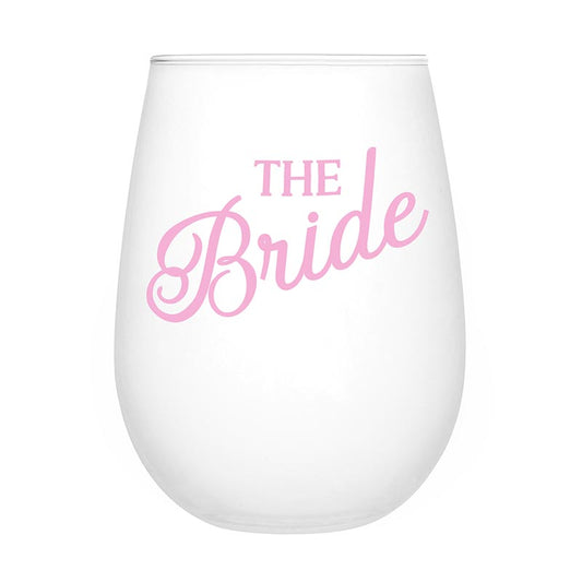 Stemless Wine Glass - The Bride