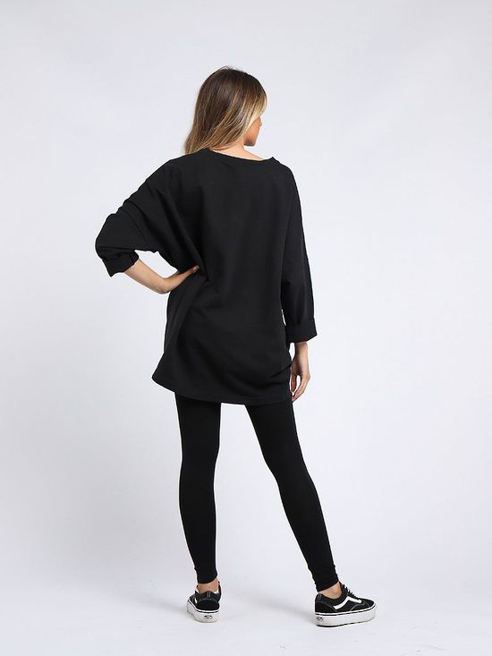 Starburst Cotton Sweater Black