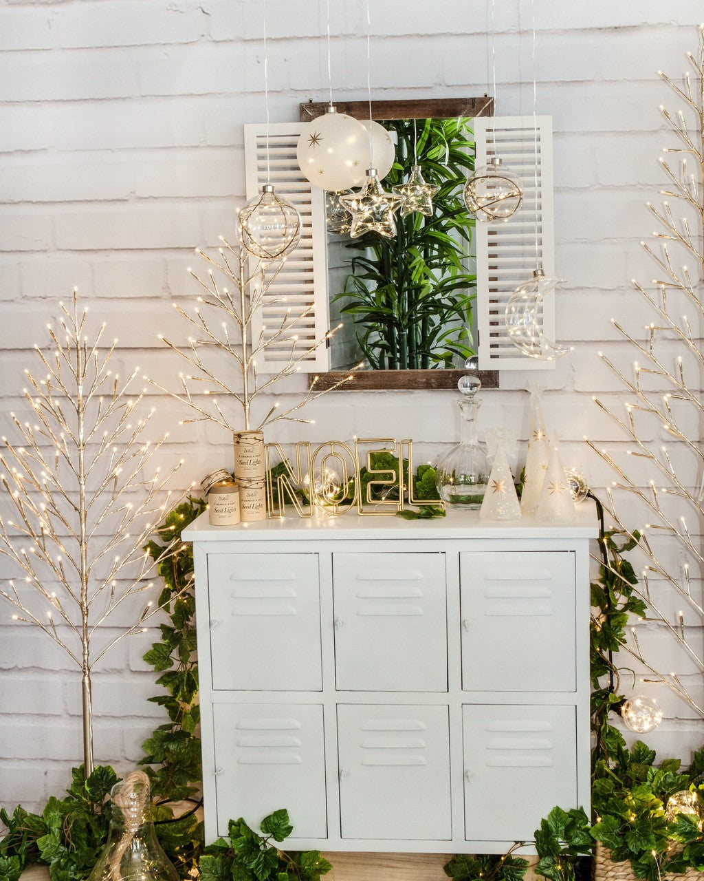 Standing Angel Twinkle Trees | White