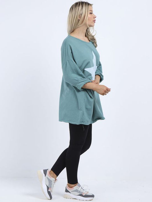 Zola Star Sweater Sage Plus Size