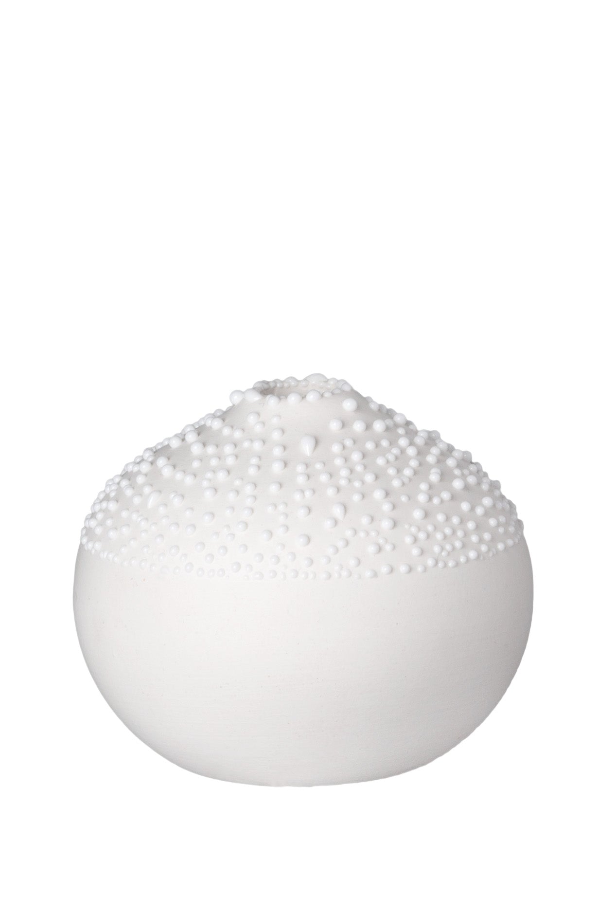 Räder - White Beaded #1 - Mini Porcelain Vase