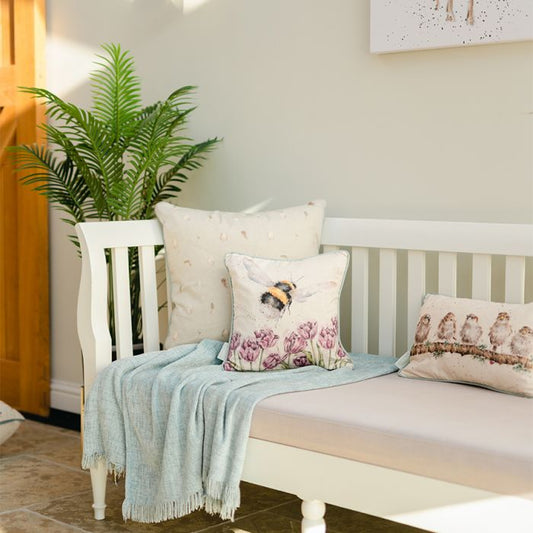 Wrendale Cushion | Flight of the Bumblebee