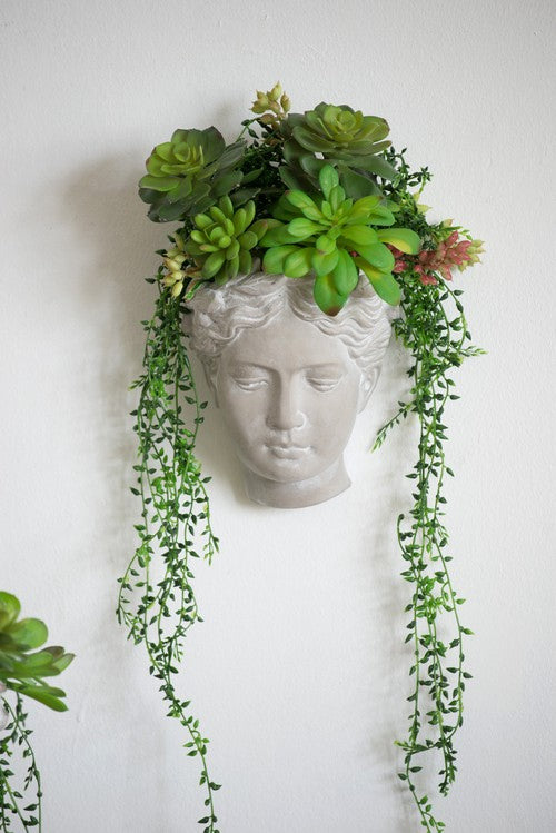 Visage Wall Hung Cement Planter/Vase