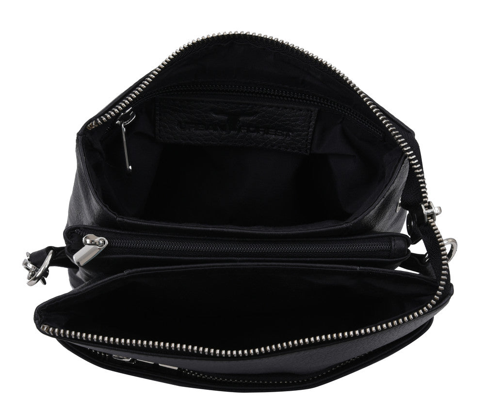Eva Small Square Leather Sling | Rambler Black