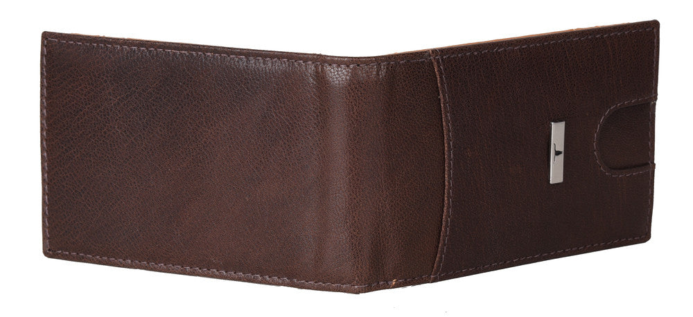 Eddy Slim Leather Wallet | Decker Brown/Mustard