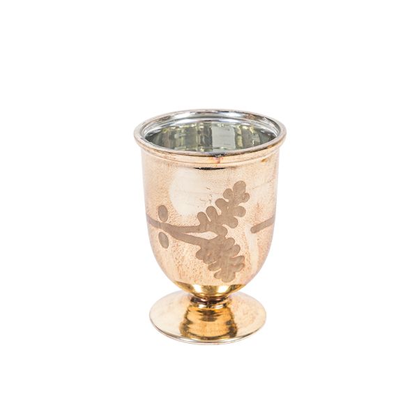 Burnished Gold Etched Votive