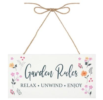 Garden Rules sign
