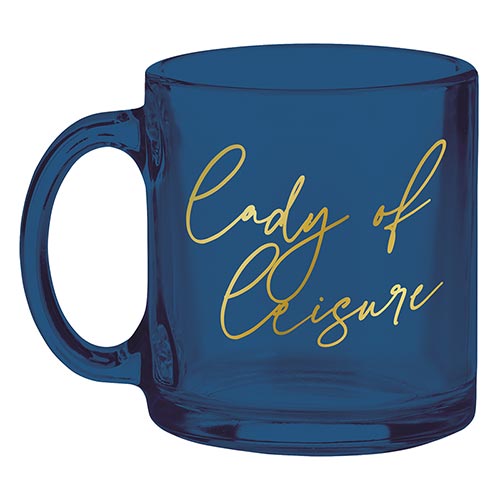 Single Wall Glass Mug - Lady Of Leisure
