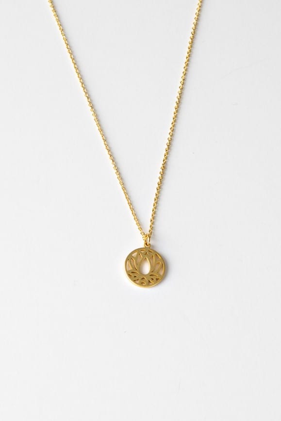 Lotus Gold Necklace