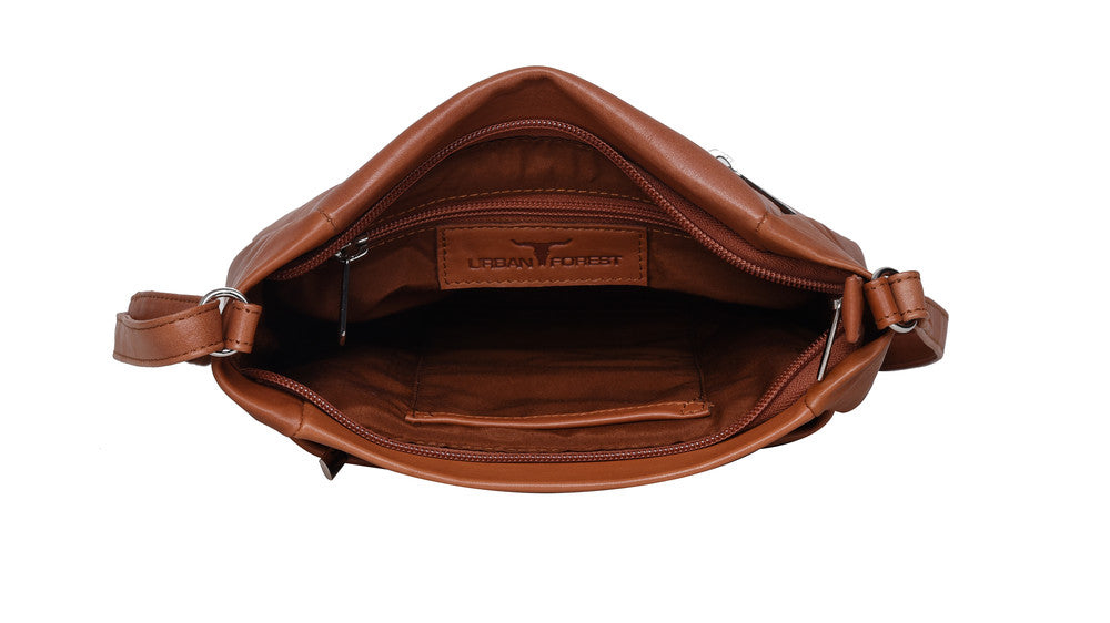 Olivia Zip Top Bag | Florence Cognac
