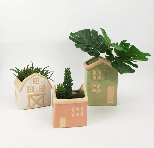 Aspen Barn Planter White & Sand