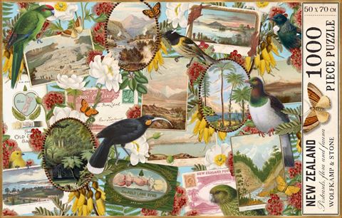 Wolfkamp & Stone - Birds & Postcard - 1000 Pce Puzzle