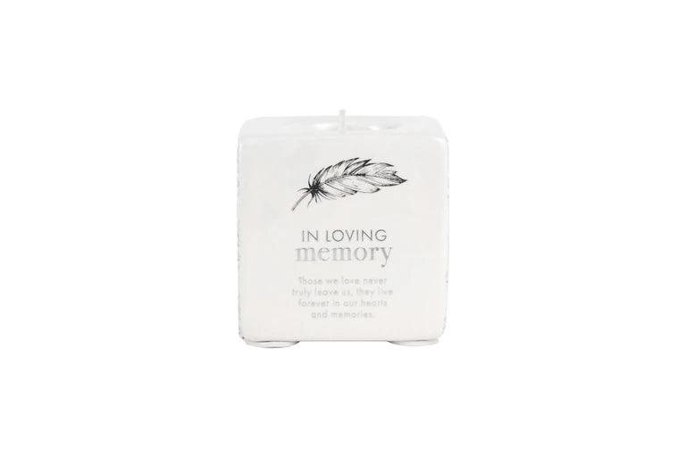 In Loving Memory Memorial Candle Holder Tealight Plaque