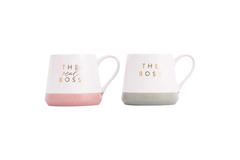 2pc Splosh Wedding Boss 440ml Ceramic Mug Cup Set