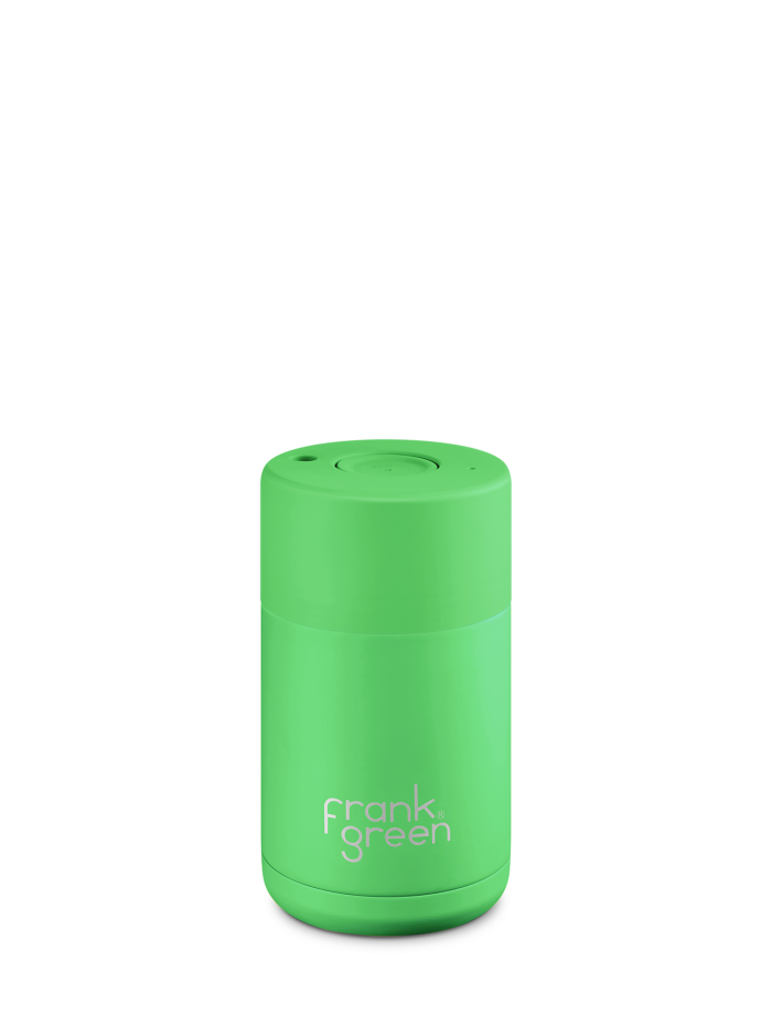 Neon Green Ceramic Resuable Cup 10oz 295ml
