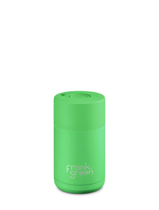 Neon Green Ceramic Resuable Cup 10oz 295ml