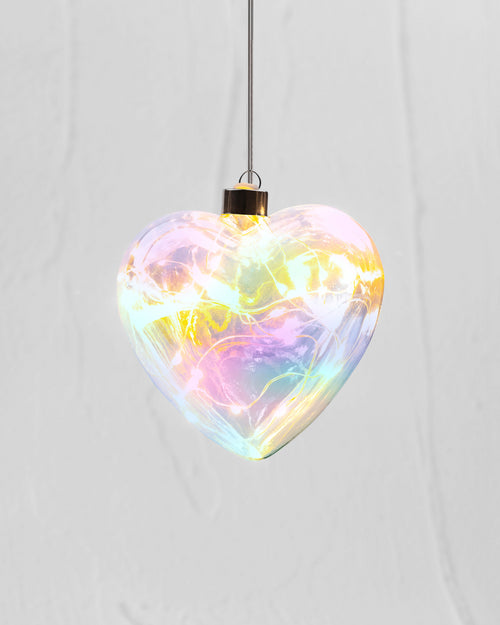 Hanging Glass Light | Pearl Heart