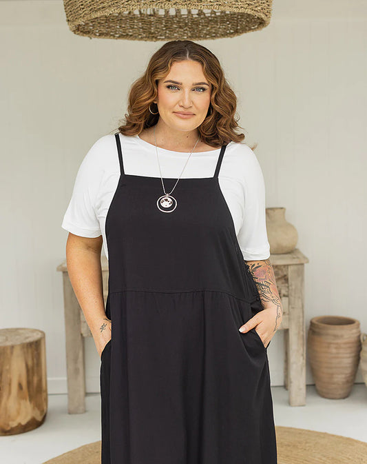 Apron Dress -Black