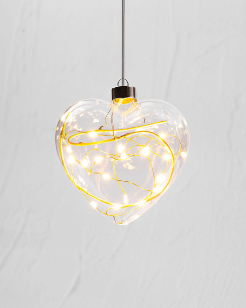 Hanging Glass Light | Winter Heart