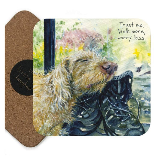 Little Dog Laughed - Walk More - Coaster