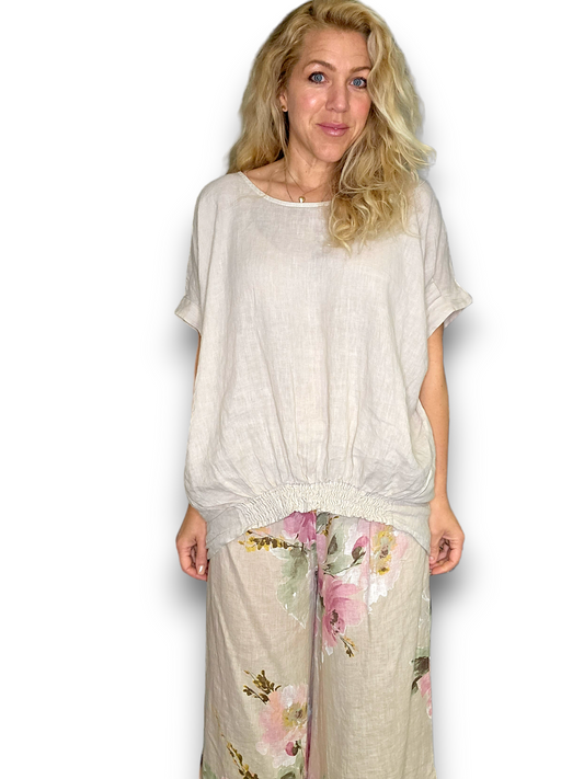 Helga May Beige Plain River Tee