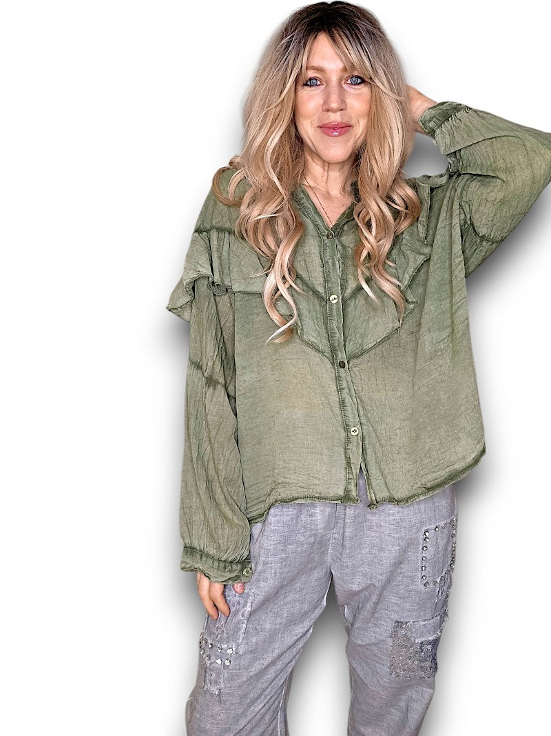 Forest Frill Long Sl Tunic