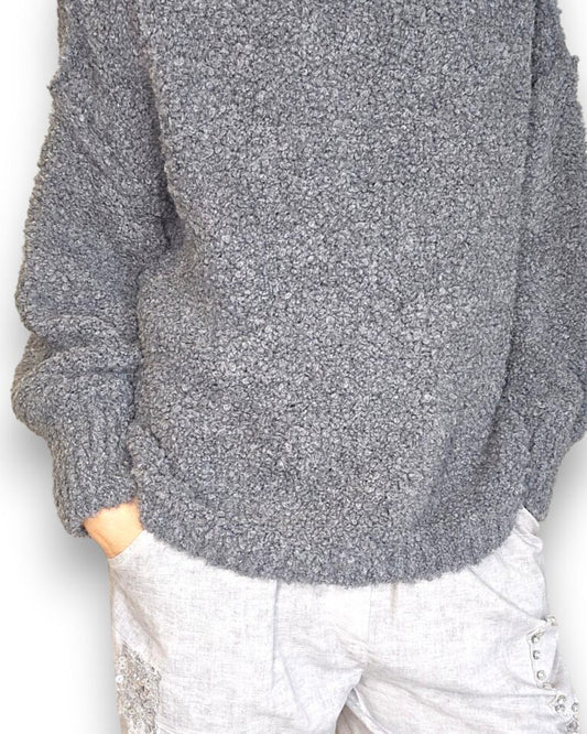 Chenille Polo Sweater