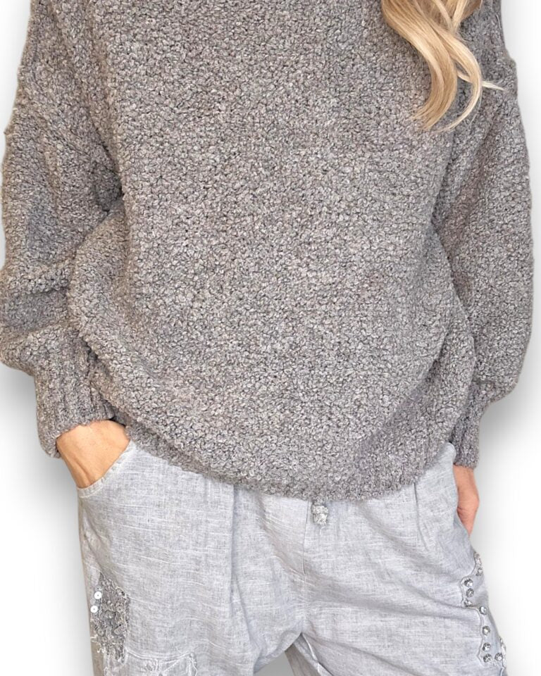 Chenille Polo Sweater