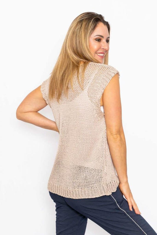Velma Knit Top | Beige