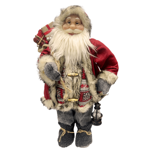 Santa with Toggle Coat and Bag