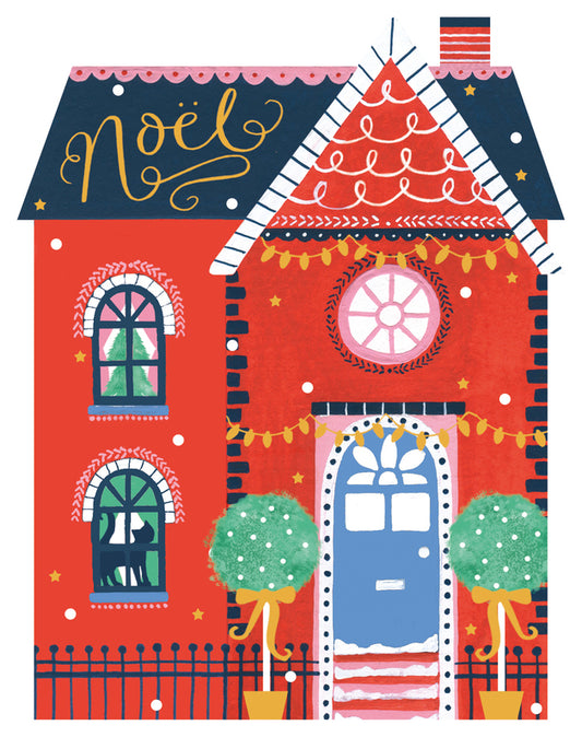 Boxed Christmas Cards Trio - Houses