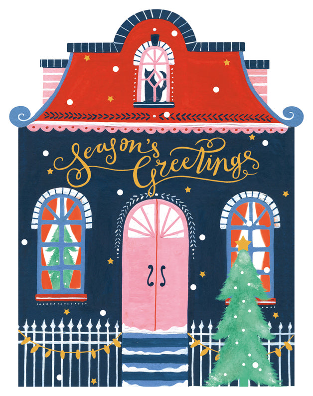 Boxed Christmas Cards Trio - Houses