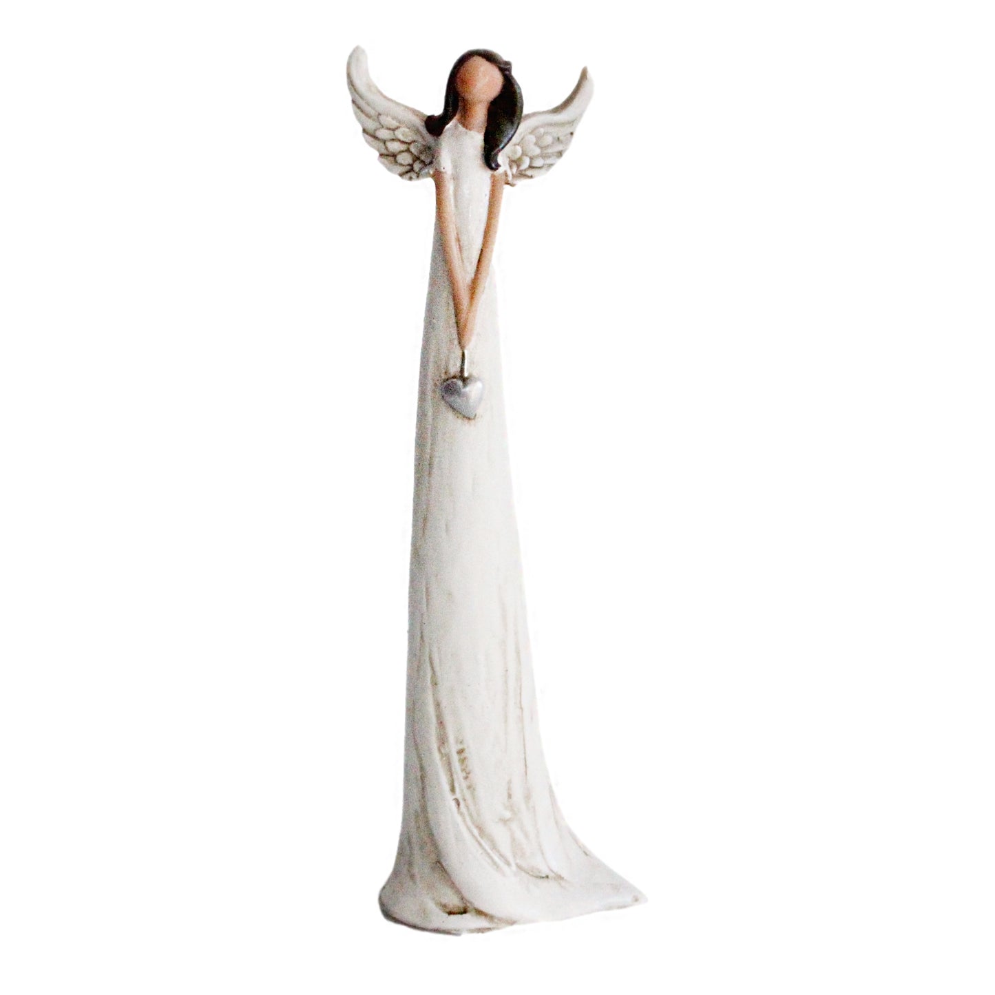 Upturned Wing Angel Holding Heart