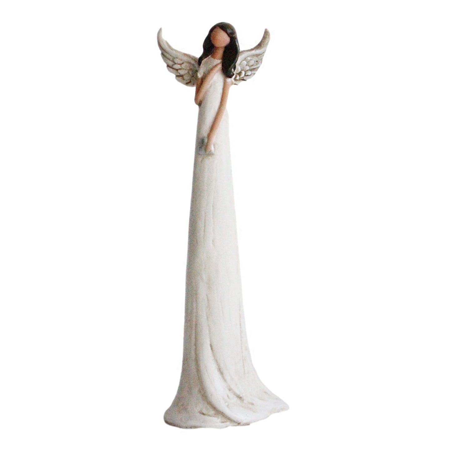 Upturned Wing Angel Hand on Heart