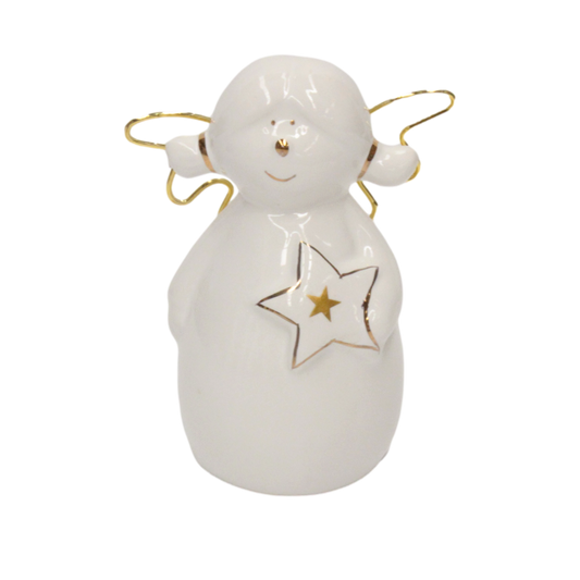 Angel with Gold Wings 12cm