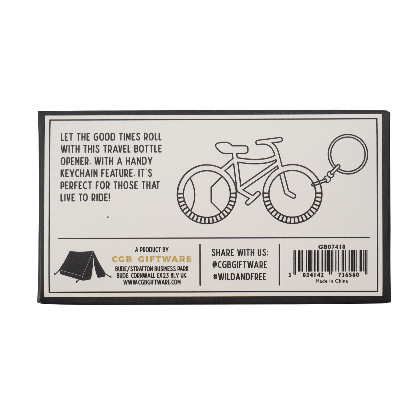 Bike Bottle Opener Keyring