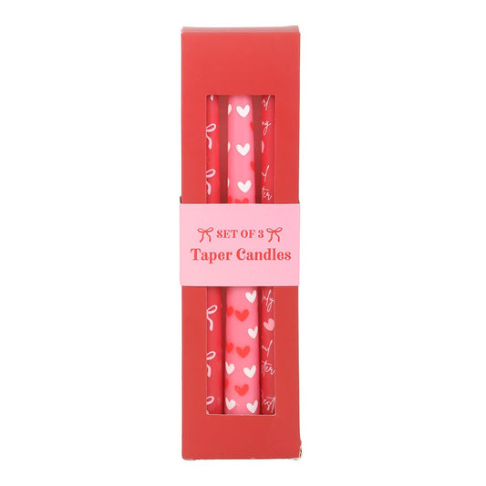 S/3 Girl Gang heart taper candles