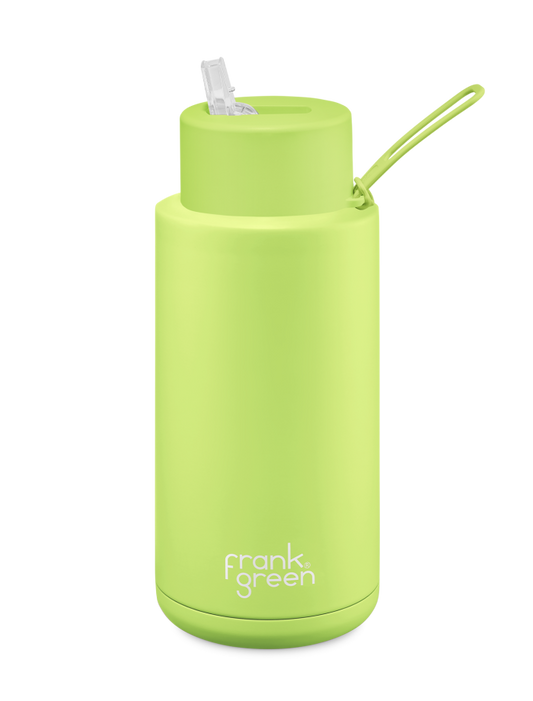 frank green Ceramic Reusable Bottle 1 Litre | Pistachio Green