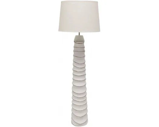 Aura Floor Lamp | White & Natural