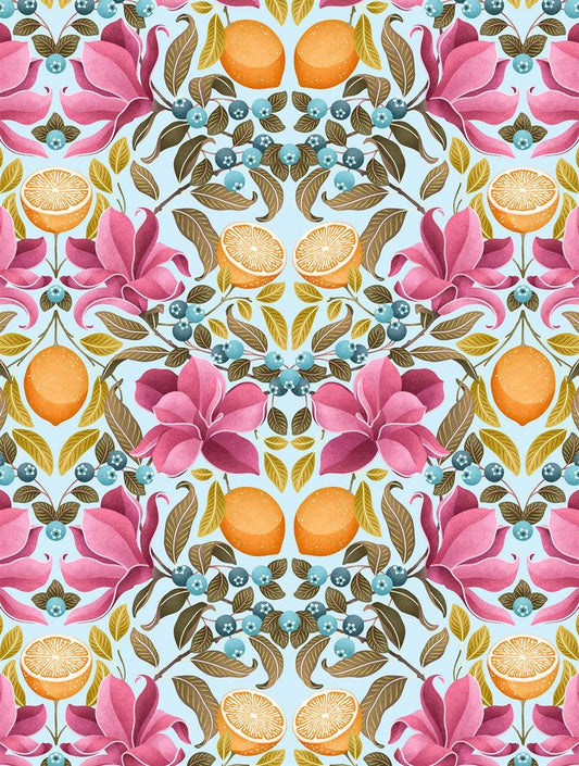 Catherine Marion - Lemons & Magnolia - Tea Towel