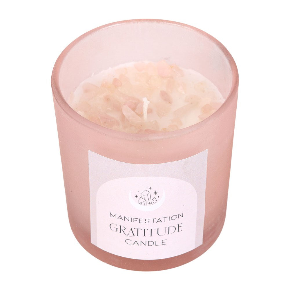Gratitude Crystal Chip Candle